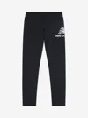 New Balance Girls Stacked Logo Leggings In Black