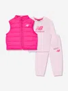 New Balance Girls Tracksuit And Gilet Set In Pink