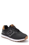 New Balance Golf 574 Greens V2 Spikeless Golf Shoe In Black