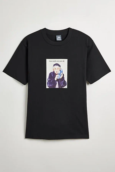 New Balance Grandma Tee In Black, Men's At Urban Outfitters
