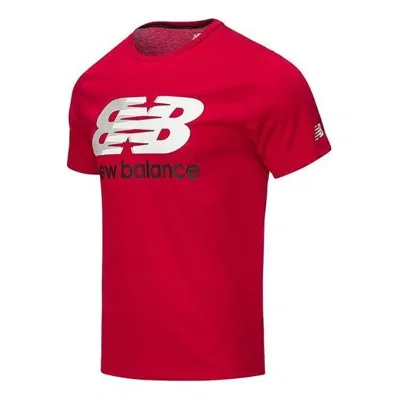New Balance Graphic Heathertech T-shirt 'red White'
