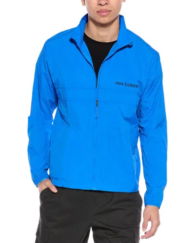 New Balance Graphic Jacket In Blue