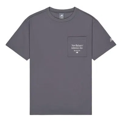 New Balance Graphic Pocket T-shirt 'grey' In Gold