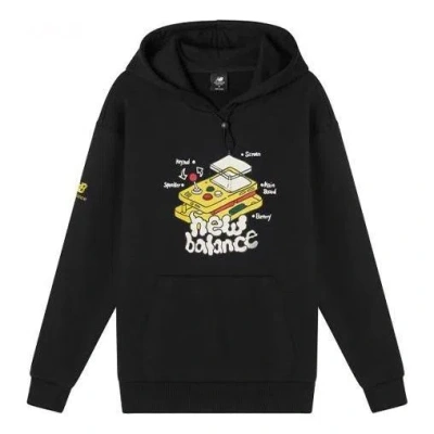 New Balance Graphic Print Hoodie 'black White'