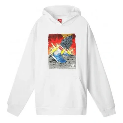New Balance Graphic Print Hoodie 'white'