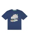 New Balance T-shirt Mit Grafischem Print In Blau