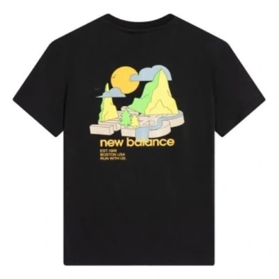New Balance Graphic Print Tee 'black Yellow Green'