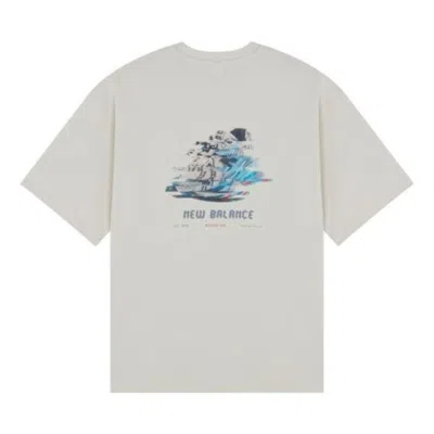 New Balance Graphic Print Tee 'grey Blue' In Gray