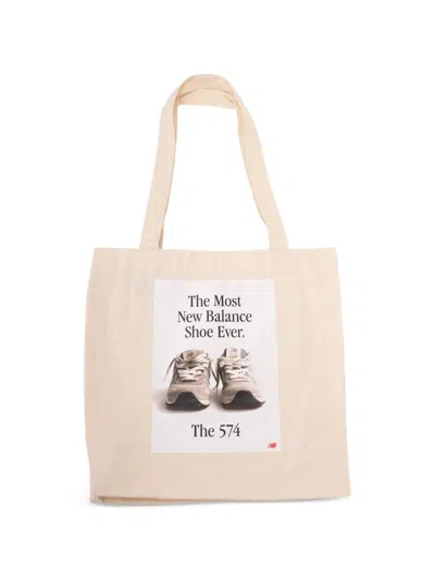 New Balance Graphic-print Tote Bag In White