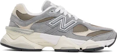 New Balance Gray & Beige 9060 Sneakers In Slate Grey