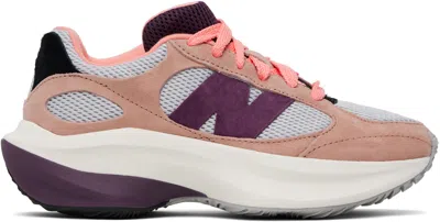 NEW BALANCE GRAY & PINK WRPD RUNNER SNEAKERS