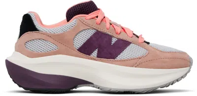 New Balance Gray & Pink Wrpd Runner Sneakers In Brown