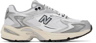 New Balance Gray & Silver Ml725v1 Sneakers In White/metallic Silve