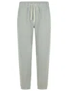 New Balance Cotton Trousers With Elastic Waistband And Pockets In Gray