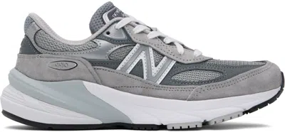 NEW BALANCE GRAY MADE IN USA 990V6 SNEAKERS
