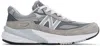 New Balance Grey Low Top Sneakers With Logo Detail In Suede And Tech Fabric Man In Grey