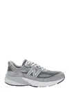 New Balance Grey Low Top Sneakers With Logo Detail In Suede And Tech Fabric Man