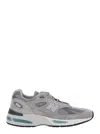 New Balance Grey Low Top Sneakers With Logo Detail In Suede And Tech Fabric Unisex