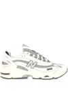 New Balance Grey Low Top Sneakers With Logo Patch On Side And Tongue And Perforated Panels