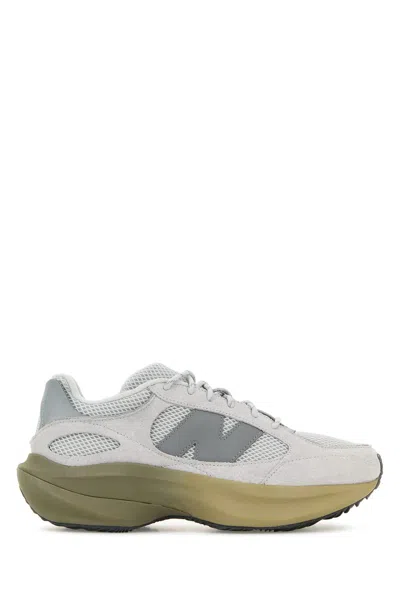 NEW BALANCE GREY SUEDE AND MESH WRPD SNEAKERS