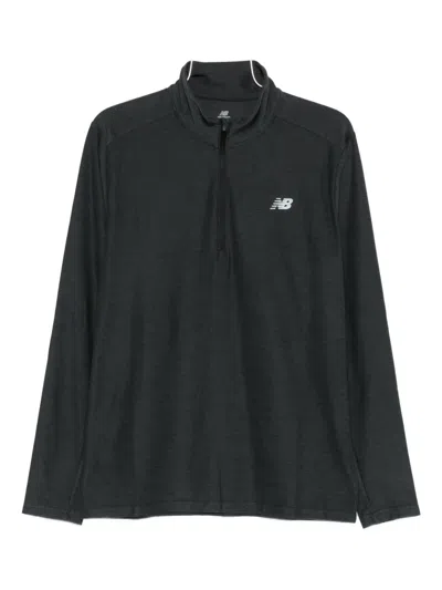 New Balance Half-zip Long-sleeve Top In Green