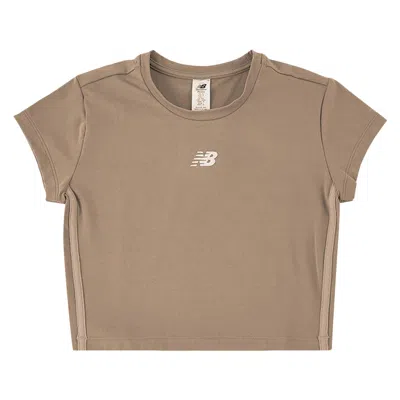 Pre-owned New Balance Harmony Fitted T-shirt 'dockside' | Brown | Women's Size M