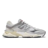 New Balance Grey Low Top Sneakers With Logo Detail On The Side In Suede And Tech Fabric Man In Grey/white