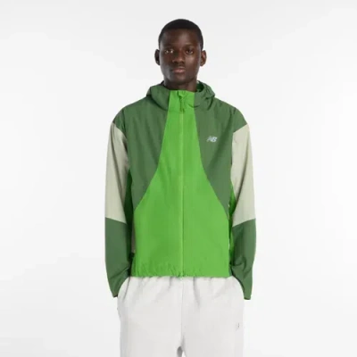New Balance Herren Better Run Waterproof Jacket In Grün, Polywoven, Grösse M In Green