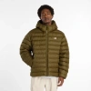 New Balance Herren Sport Essentials Hooded Puffer Jacket In Braun, Polywoven, Grösse M In Brown
