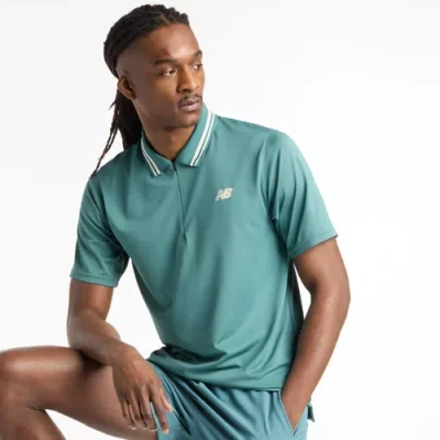 New Balance Herren Tournament Polo In Grün, Poly-strick, Grösse L In Green