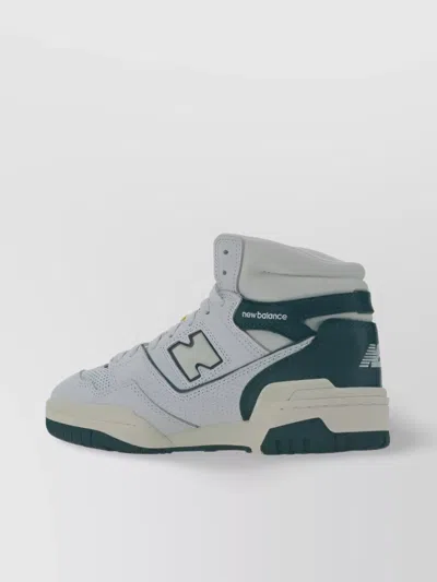 New Balance High Top Leather Sneakers In White