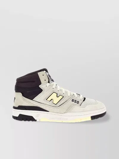 New Balance High-top Sneakers With Contrast Panels And Perforated Toe Box In Black