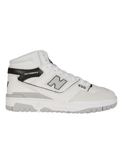New Balance High-top Sneakers With Perforated Detailing In White
