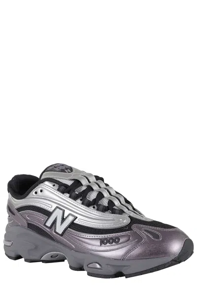 New Balance High-performance Sneakers With Metallic Leather And Mesh Upper In Purple
