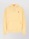 New Balance Hooded Cotton Sweatshirt Kangaroo Pocket In Yellow
