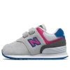 New Balance Hook / Loop 574 Grey Pink Toddler In Gray