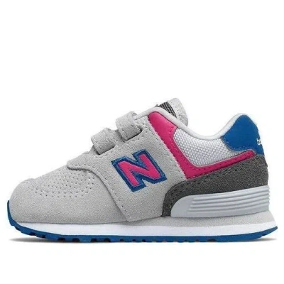 New Balance Hook / Loop 574 Grey Pink Toddler In Gray