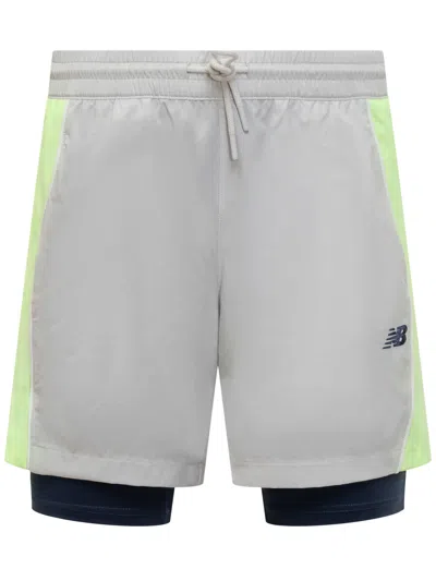 New Balance Hoops On Court Shorts In Grey Matter