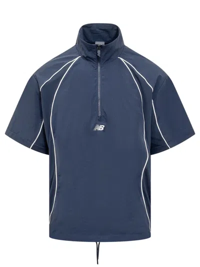 New Balance Men's Hoops Shooting Jacket In Navy/white