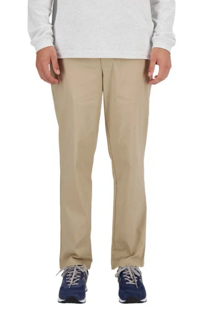 New Balance Icon Straight Leg Twill Pants In Stoneware