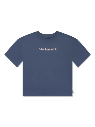 New Balance Kids' Illustration-print T-shirt In Blau
