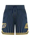 New Balance In Game Pinstripe Mesh Track Shorts In Blue