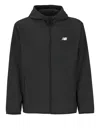 New Balance Athletics Woven Nylon Hooded Jacket In Black