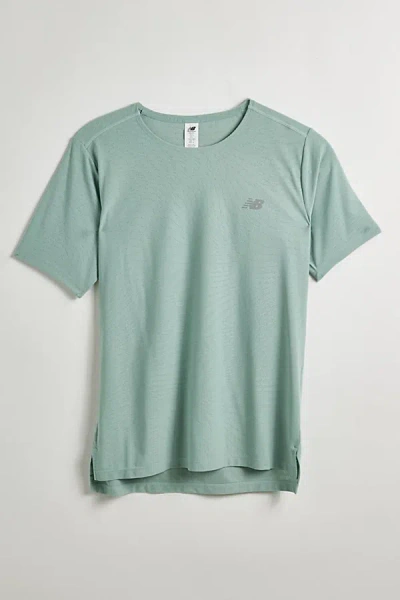 New Balance Jacquard Tee In Salt Marsh Green, Men's At Urban Outfitters