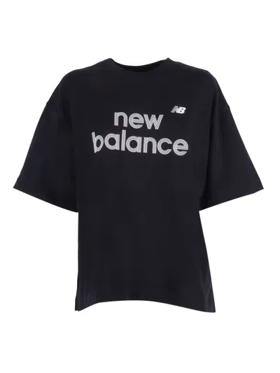 New Balance Jersey Graphic T Shirt Black In Blue