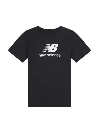 New Balance Jersey Stacked Logo T-shirt In Nb Caviar