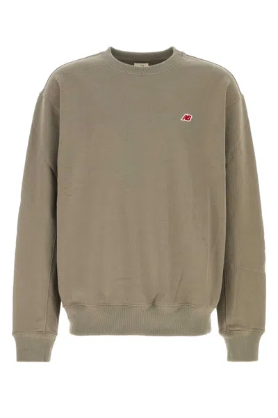 NEW BALANCE NEW BALANCE KHAKI COTTON SWEATSHIRT