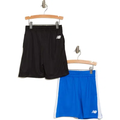 New Balance Kids' 2-pack Assorted Shorts In Cobalt/black
