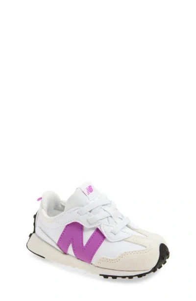 New Balance Kids' 327 Sneaker In White/passion Fruit