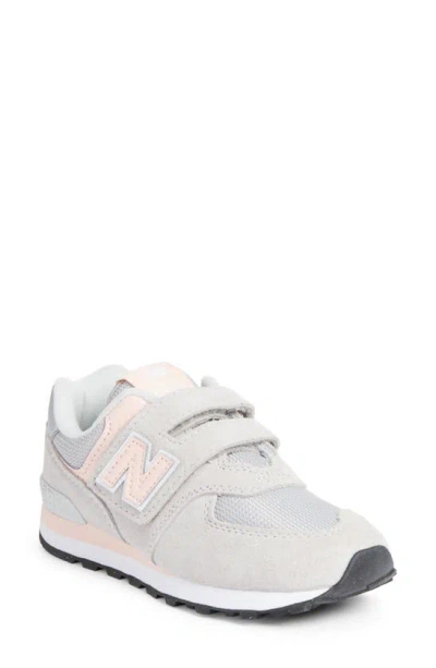 New Balance Kids' 574 Sneaker In Rain Cloud/ Pink Haze